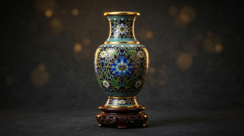 景泰藍掐絲琺瑯瓶 傳統工藝 金時代空間