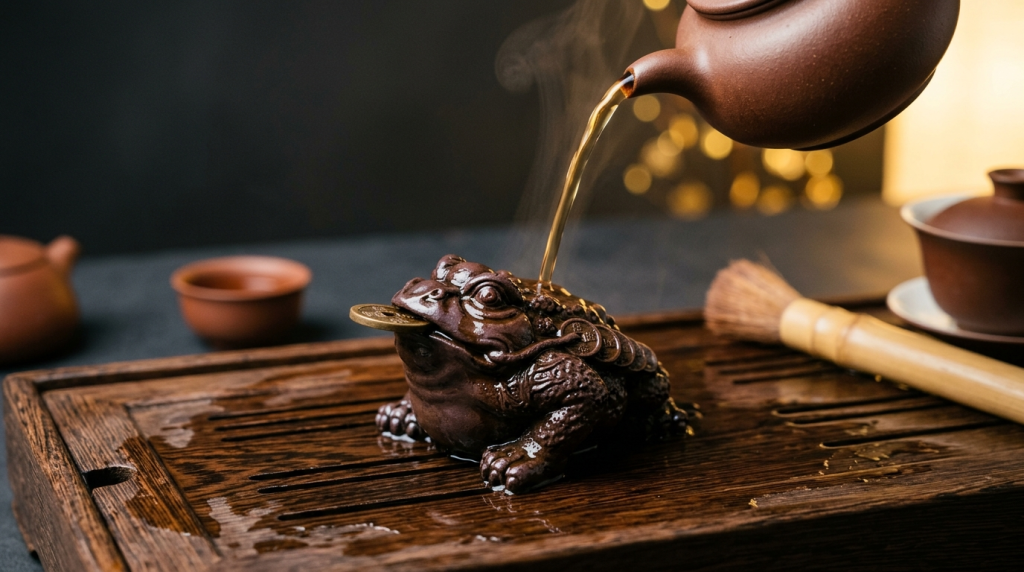 茶寵金蟾紫砂擺件 茶席養寵 金時代空間